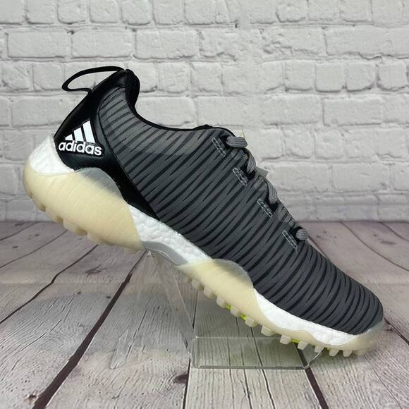 Adidas Boost CodeChaos Grey Black Spikeless Golf Shoes Mens Size 8 (EE9103) - Picture 2 of 11